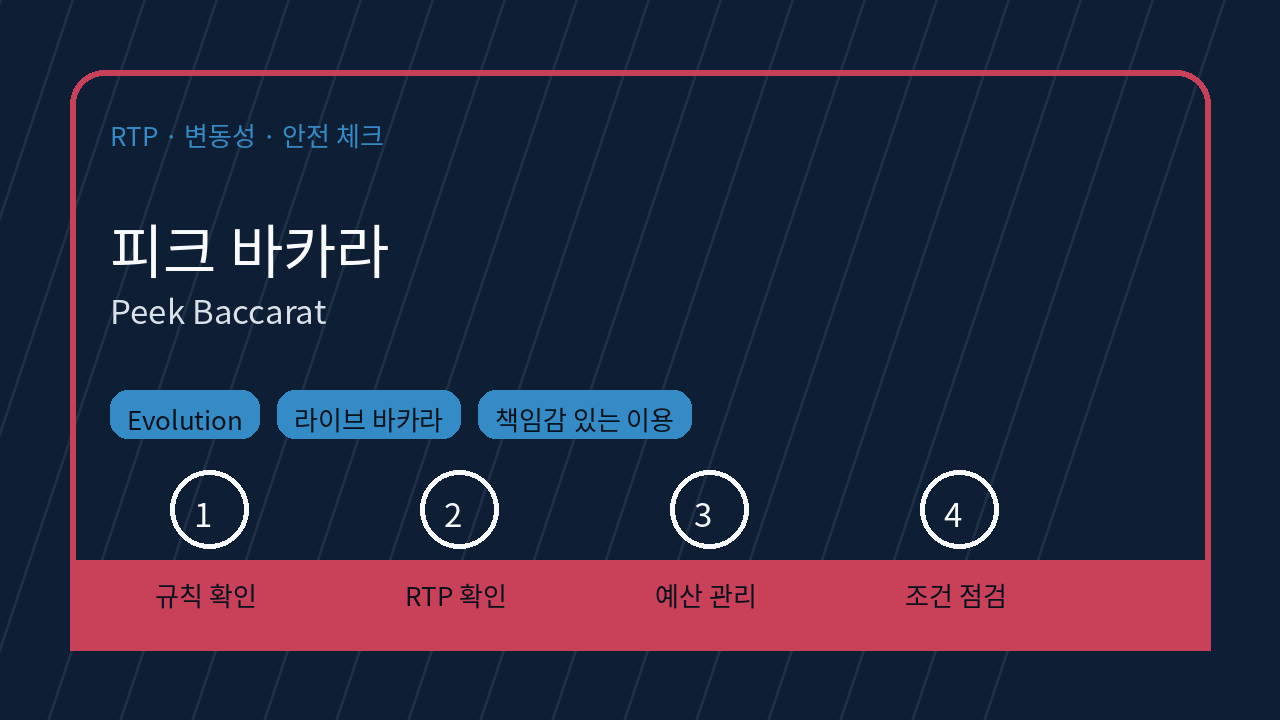 피크 바카라 RTP 변동성 체크 이미지